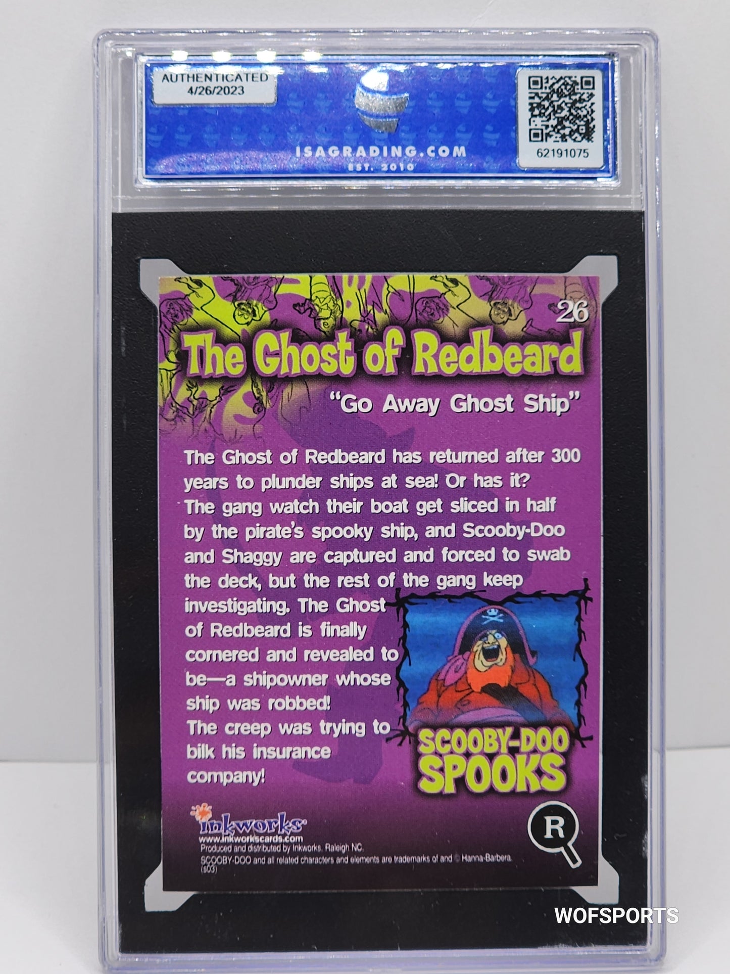 2003 Inkworks Scooby-Doo Mysteries & Monsters #26 - The Ghost of Redbeard ISA Mint 9