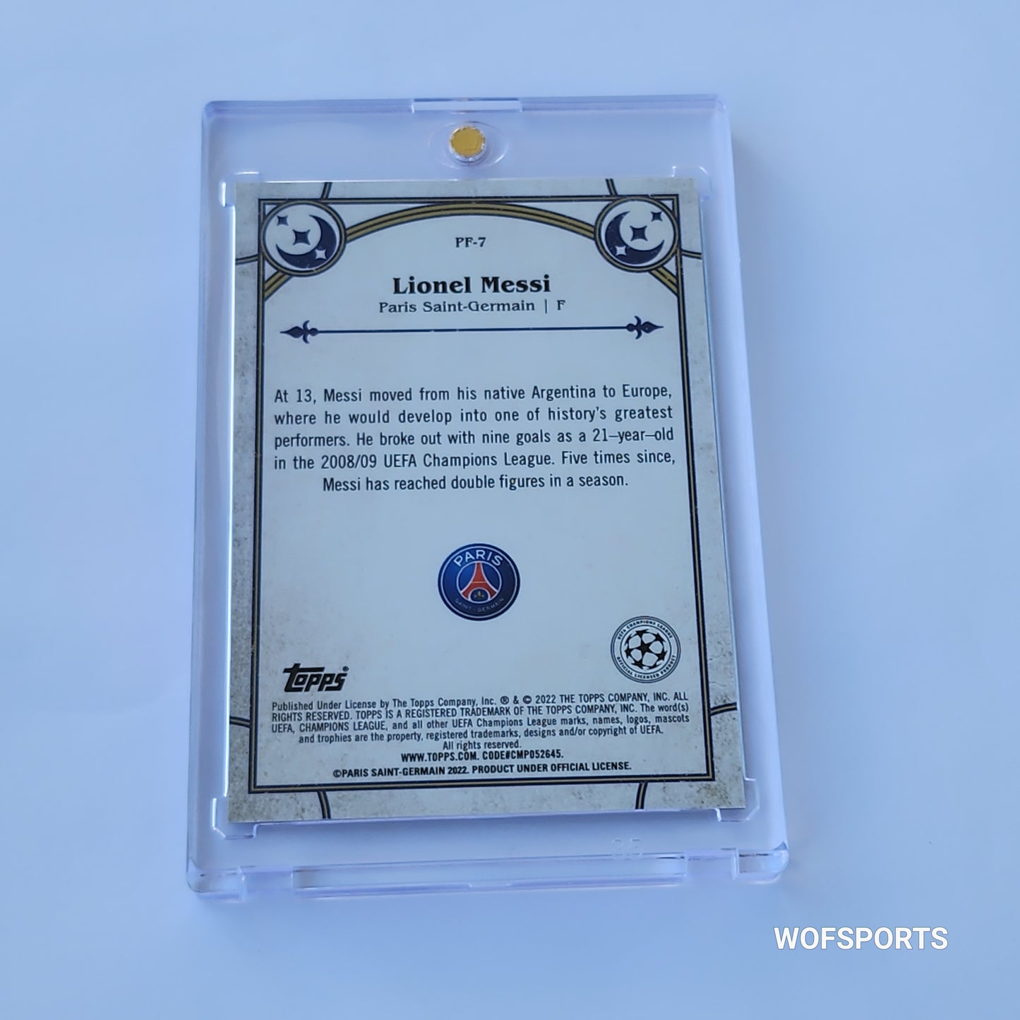 2021 Topps Chrome Merlin UEFA Prophecy Fulfilled Lionel Messi #PF-7