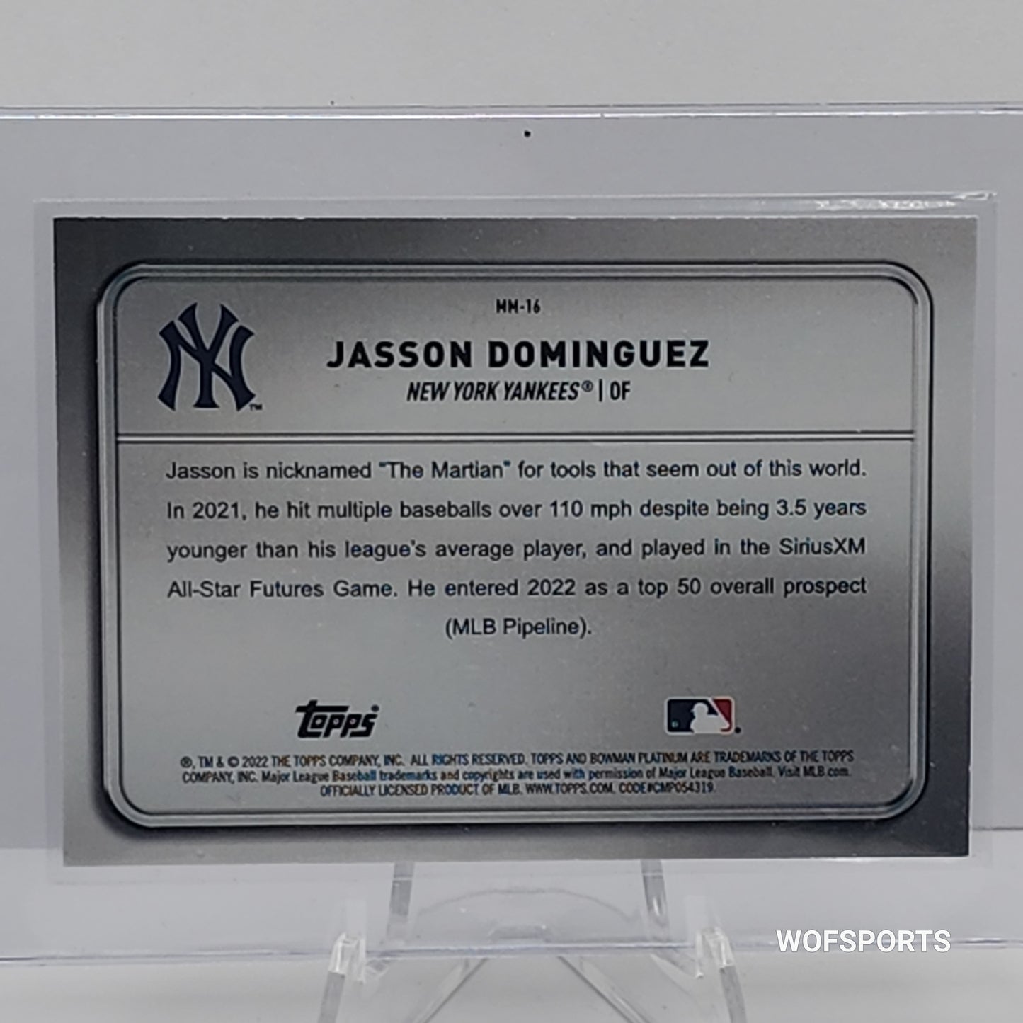 2022 Topps Bowman Platinum Purple Minted In Merit 67/250 Jasson Dominguez #MM-16 Yankees