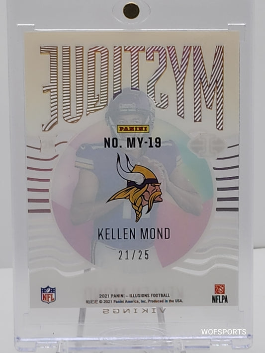 2021 Panini Illusions Mystique Yellow 21/25 Kellen Mond #MY-19 Rookie Auto RC