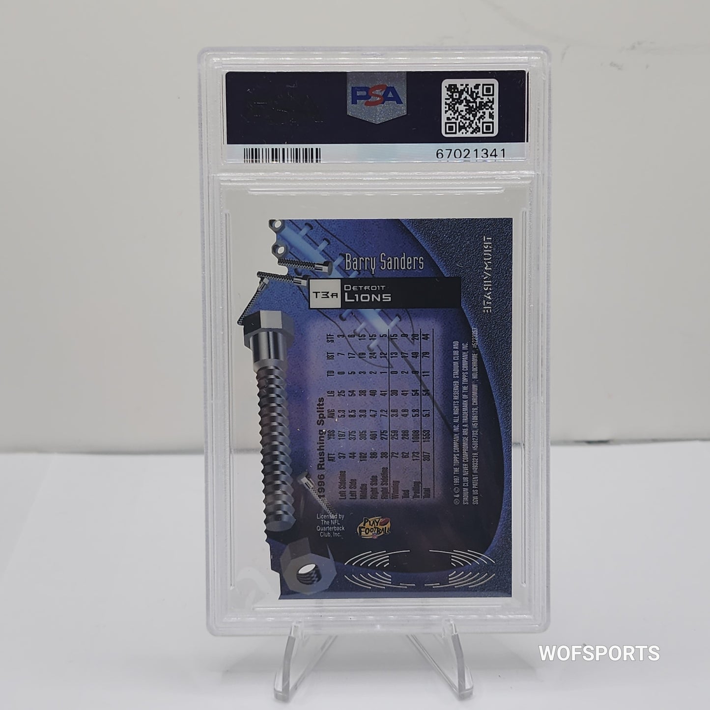 1997 Stadium Club Triumvirate #I-T3A Barry Sanders Detroit Lions PSA 8