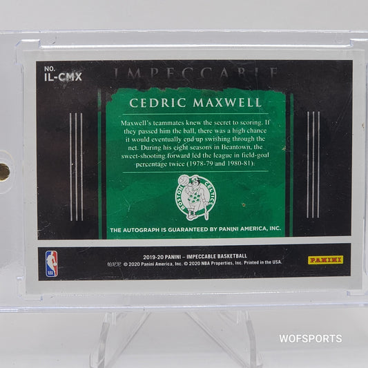 2019-20 Panini Impeccable Illustrious Ink /99 Cedric Maxwell IL-CMX Auto Celtics