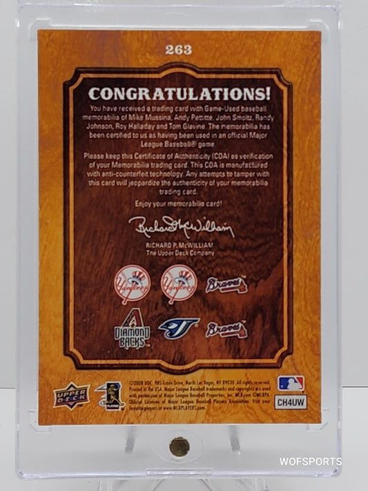 2008 Upper Deck Ballpark Memorabilia Randy Johnson / Roy Halladay / Tom Glavine #263