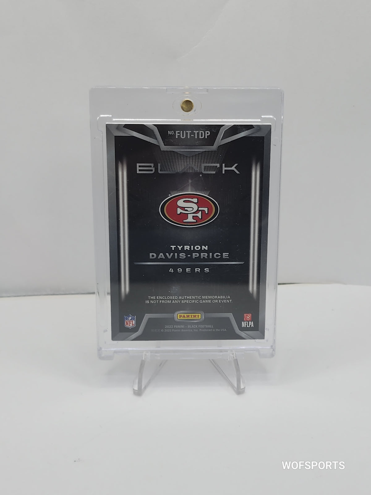 2022 Panini Black Futuristic Tyrion Davis Price #FUT-TDP San Francisco 49ers