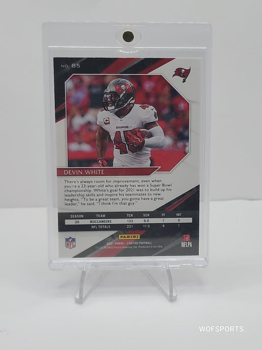 2021 Panini Limited 5/10 Devin White #85 Tampa Bay Buccaneers