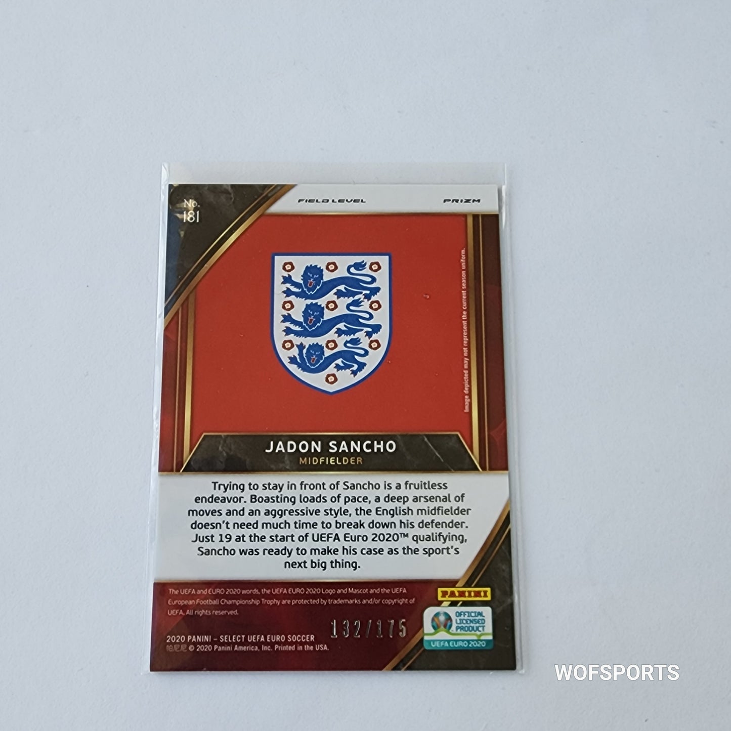 2022 Panini Select Euro 2020 Blue 132/175 Jadon Sancho #181