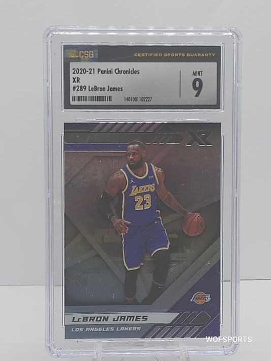 2020-21 Panini Chronicles XR LeBron James #289 LA Lakers CSG 9 Mint