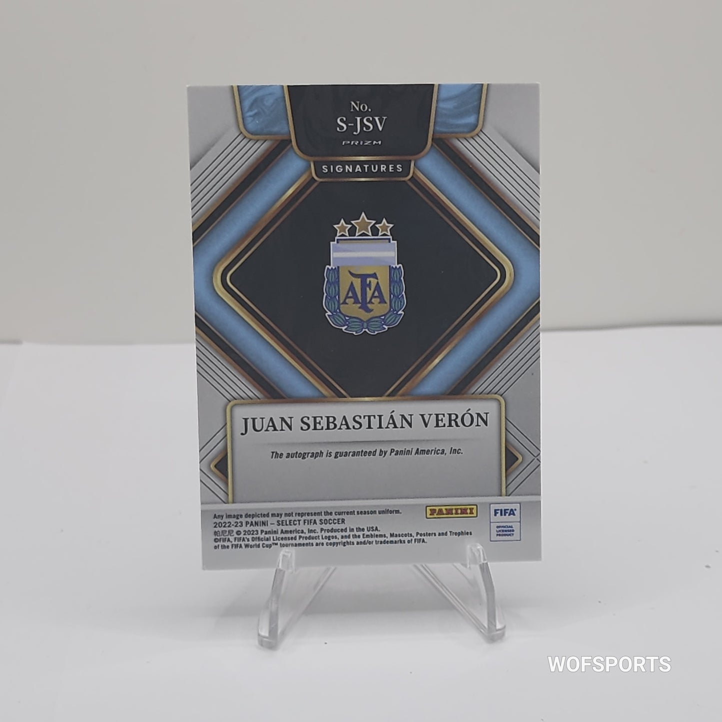 2022-23 Panini Select Blue Prizm Auto Juan Sebastian Veron #S-JSV