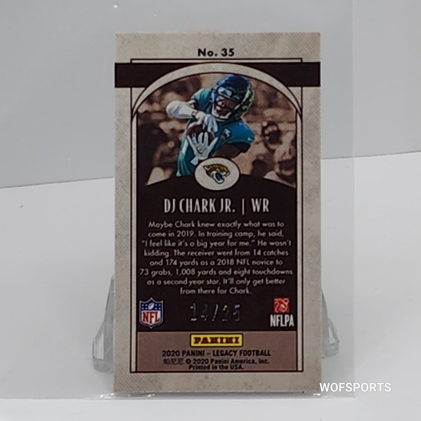 2020 Panini Legacy Premium Edition Mini Gold 14/25 DJ Chark Jr #35 Jacksonville Jaguars