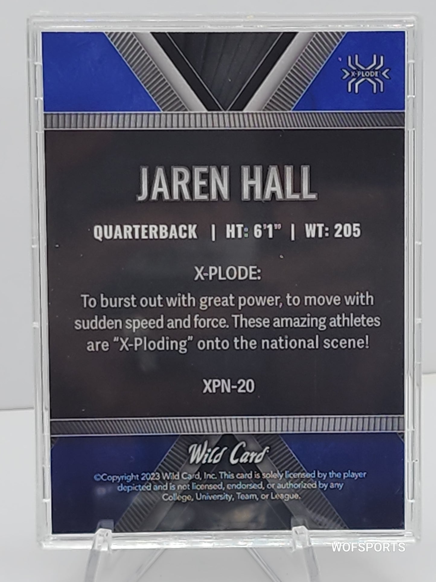 2023 Wild Card National X-Plode Jaren Hall #XPN-20 Chicago