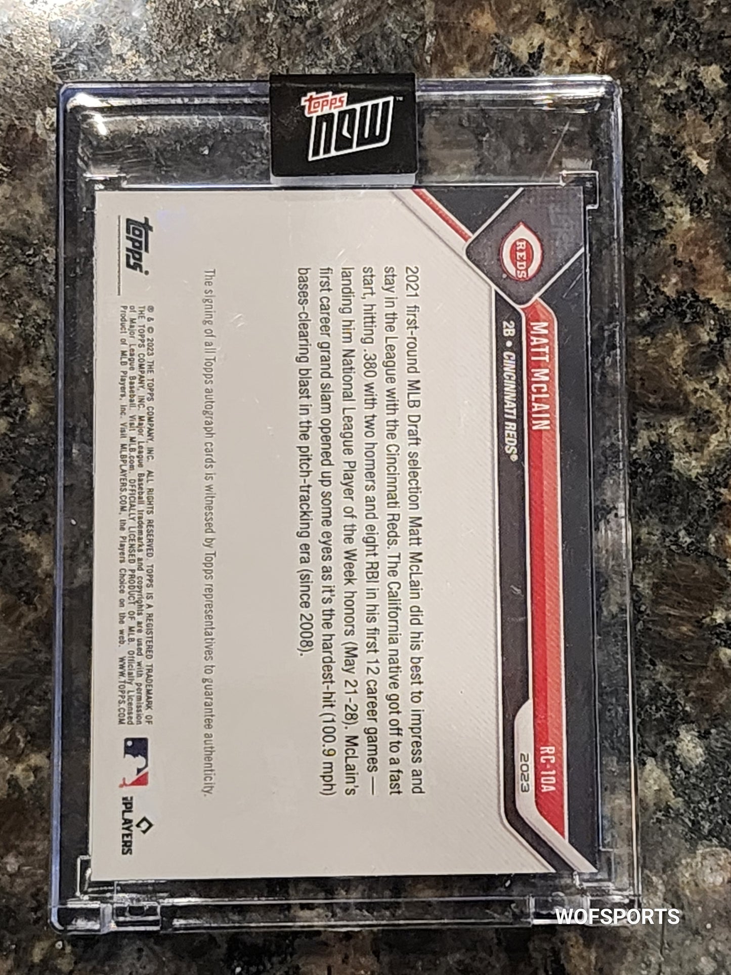 2023 Topps Now Rookie Autograph Matt McLain #RC-10A #/99