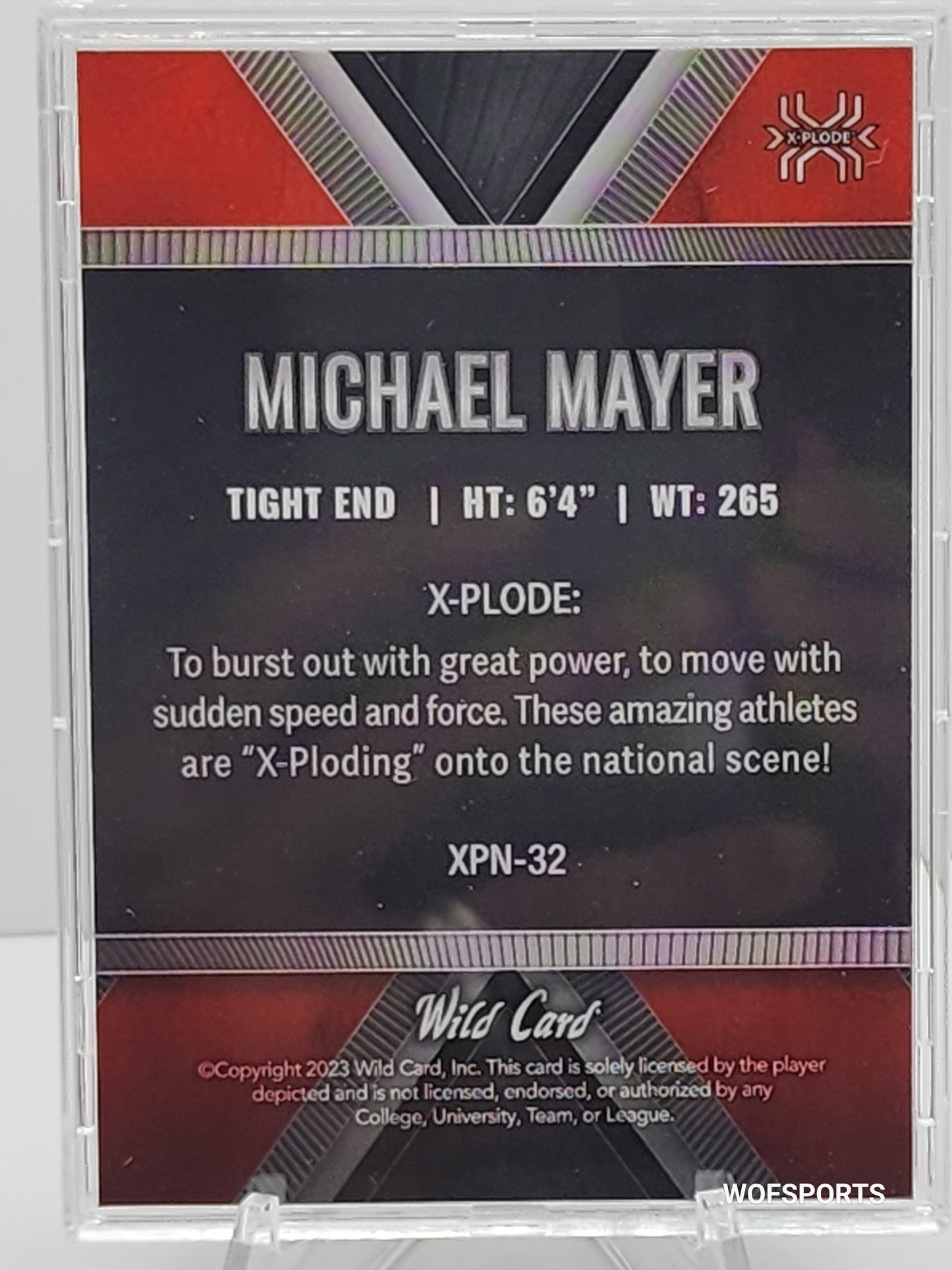 2023 Wild Card National Exclusive XPlode 3/6 Michael Mayer #XPN-32 Chicago National