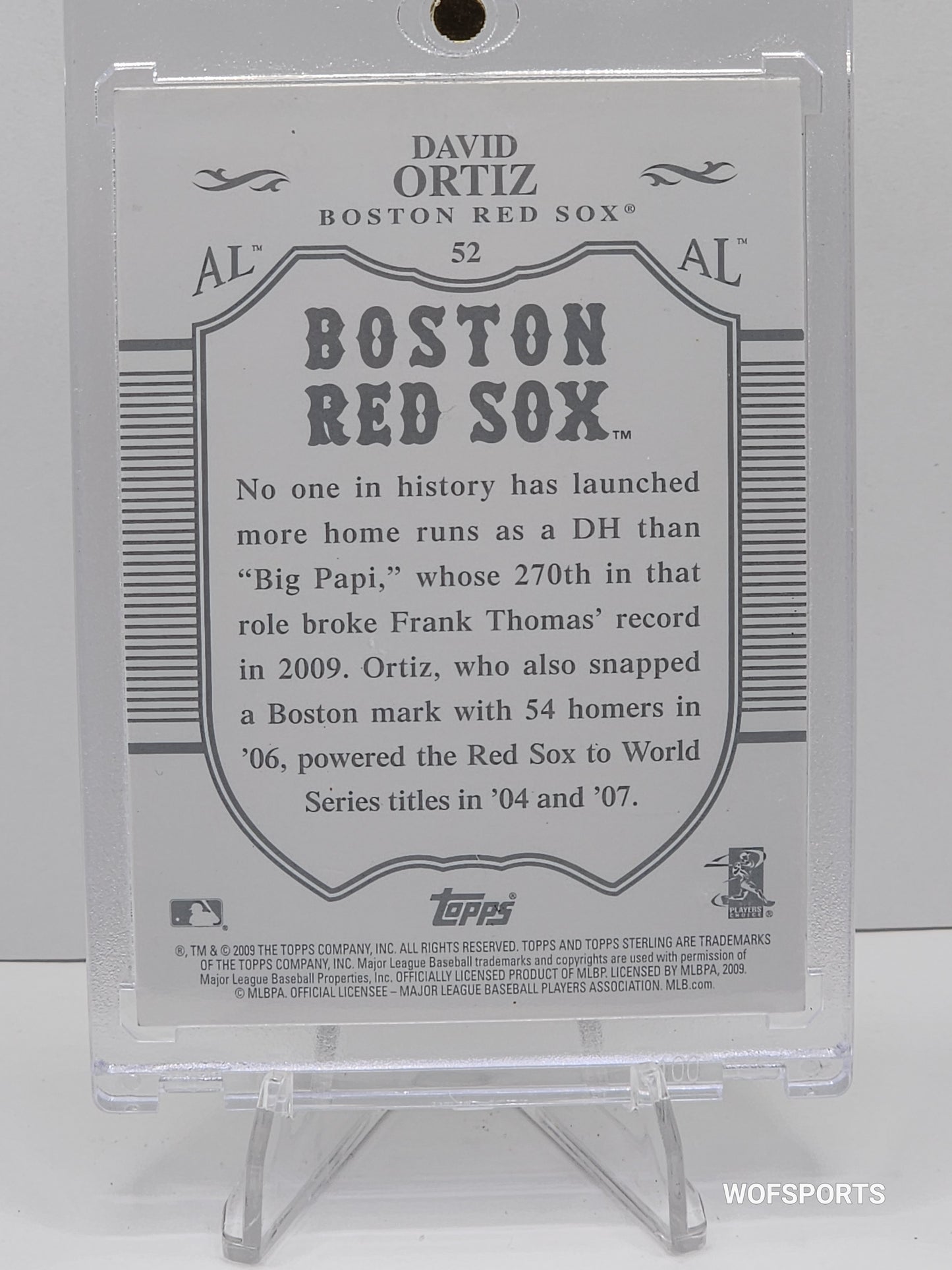 2009 Topps Sterling 127/250 David Ortiz #52 Boston Red Sox