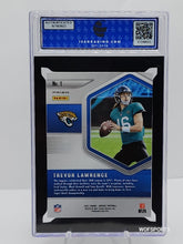تحميل الصورة إلى عارض المعرض، 2021 Panini Mosaic Blue Chip Silver Trevor Lawrence Rookie #1 Jacksonville Jaguars RC ISA 9 Mint
