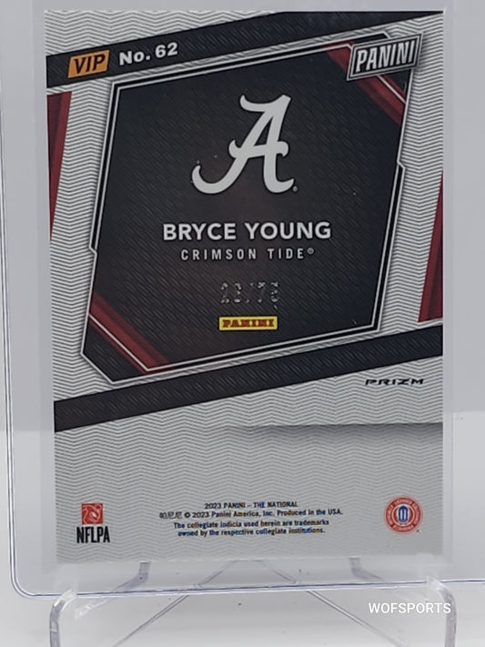 Bryce Young 26/75 2023 Panini VIP Pink Cracked Ice #62 Alabama