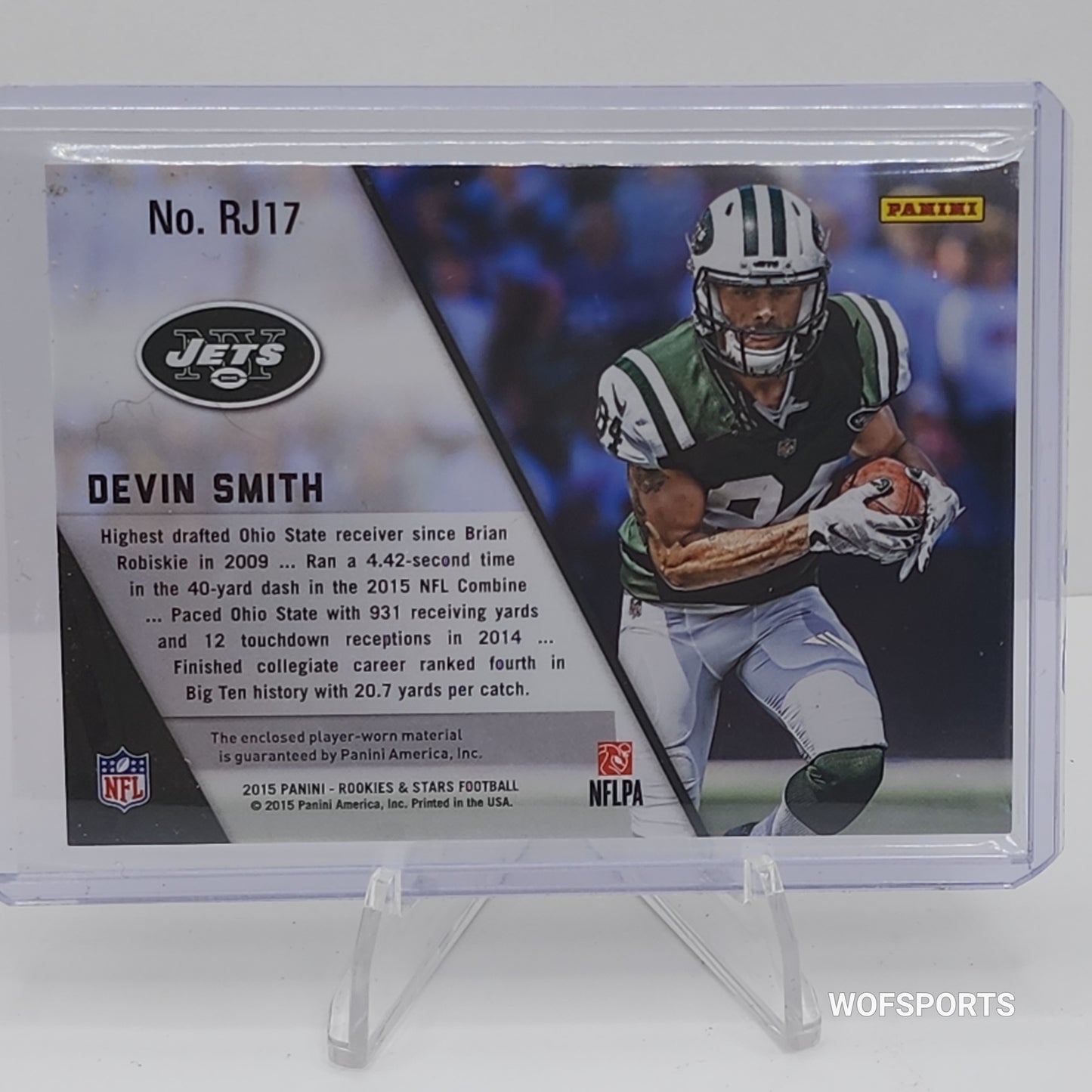 2013 Panini Rookies & Stars #/99 Devin Smith Jersey RC #RJ17 New York Jets