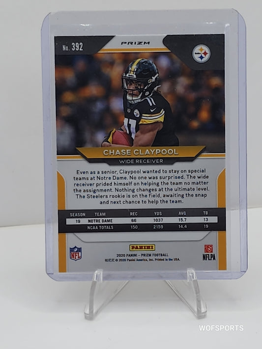 2022 Panini Prizm Chase Claypool Rookie Orange Disco #392 RC SP Pittsburgh Steelers