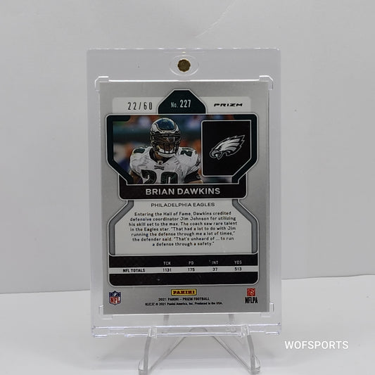 2021 Panini Prizm Orange Wave Brian Dawkins #227 Philadelphia Eagles
