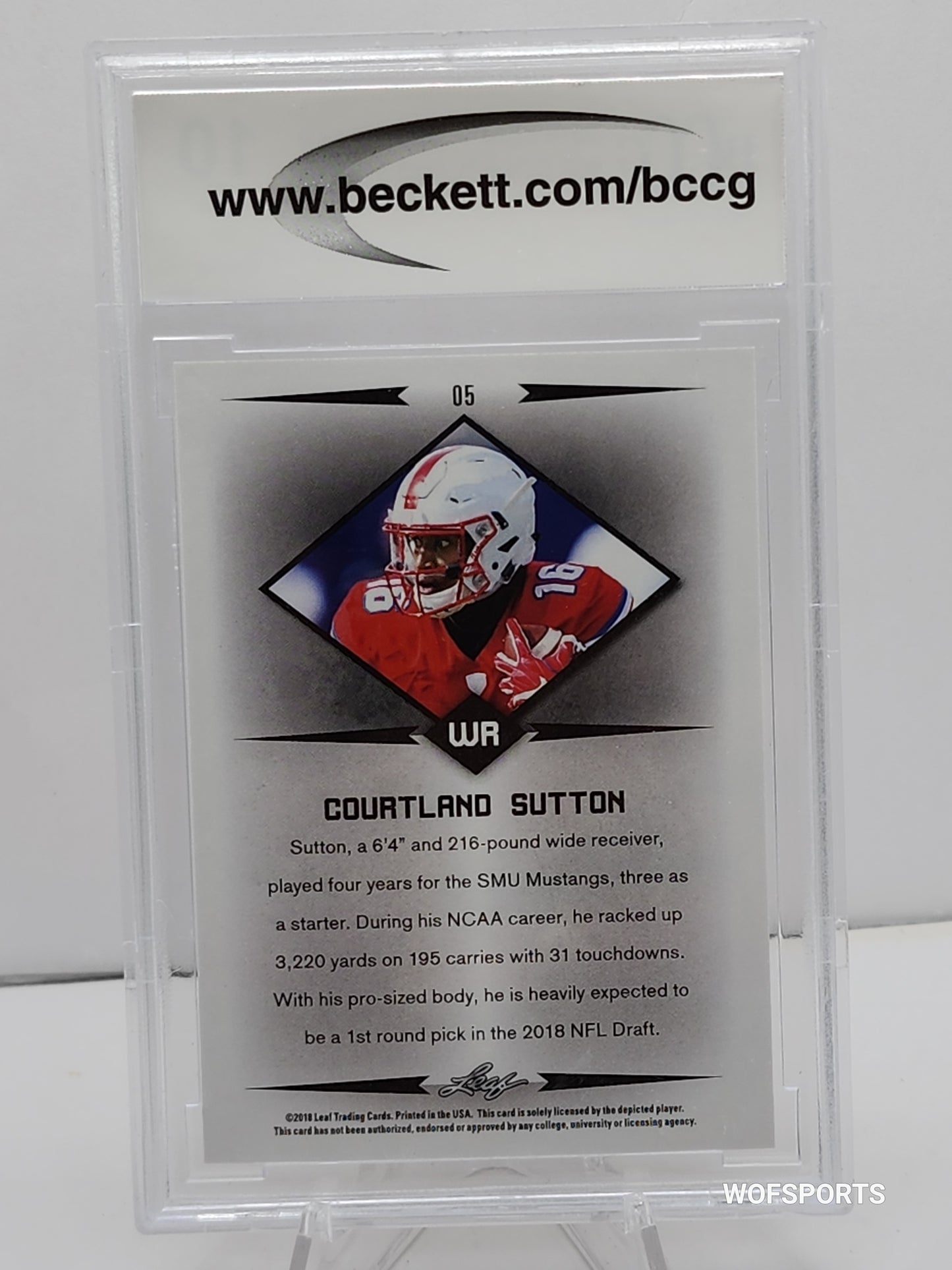 2018 Leaf Rookie Star #05 Courtland Sutton BCCG Graded 10 Mint or Better