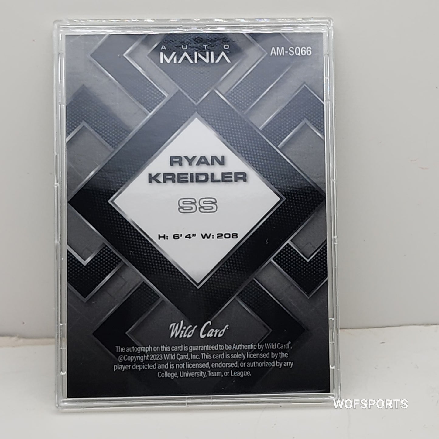 2023 Wild Card Auto Mania 1/15 Ryan Kreidler #AM-SQ66 Detroit Tigers