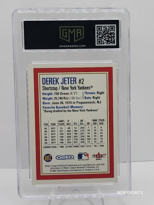 2001 Fleer All American Game Red Derek Jeter #2 Graded GMA-9 Mint
