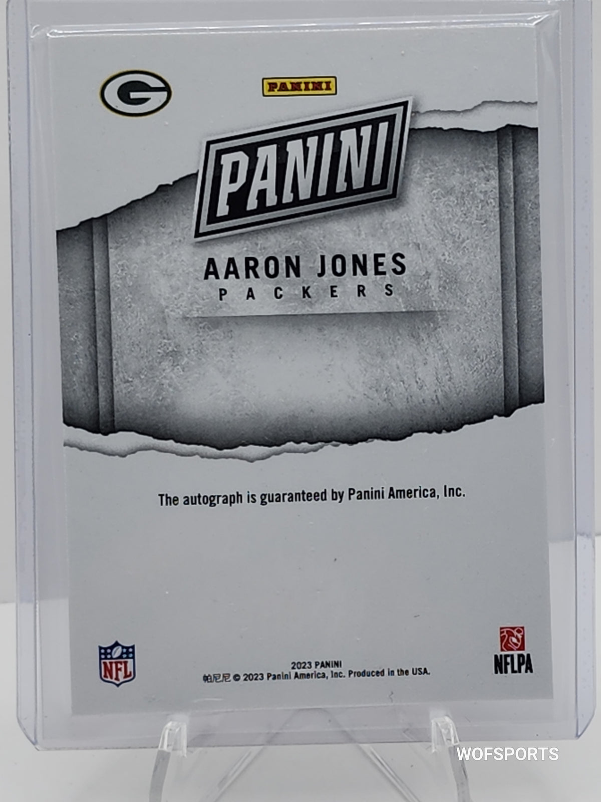 2023 Panini The National Patch Signature Aaron Jones 7/25 Green Bay Packers