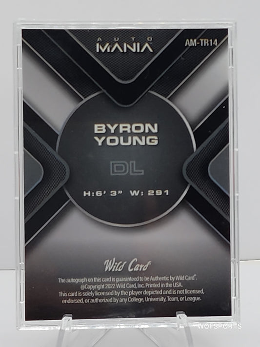 2022 Wild Card Auto Mania Byron Young #AM-TR14 Los Angeles Rams