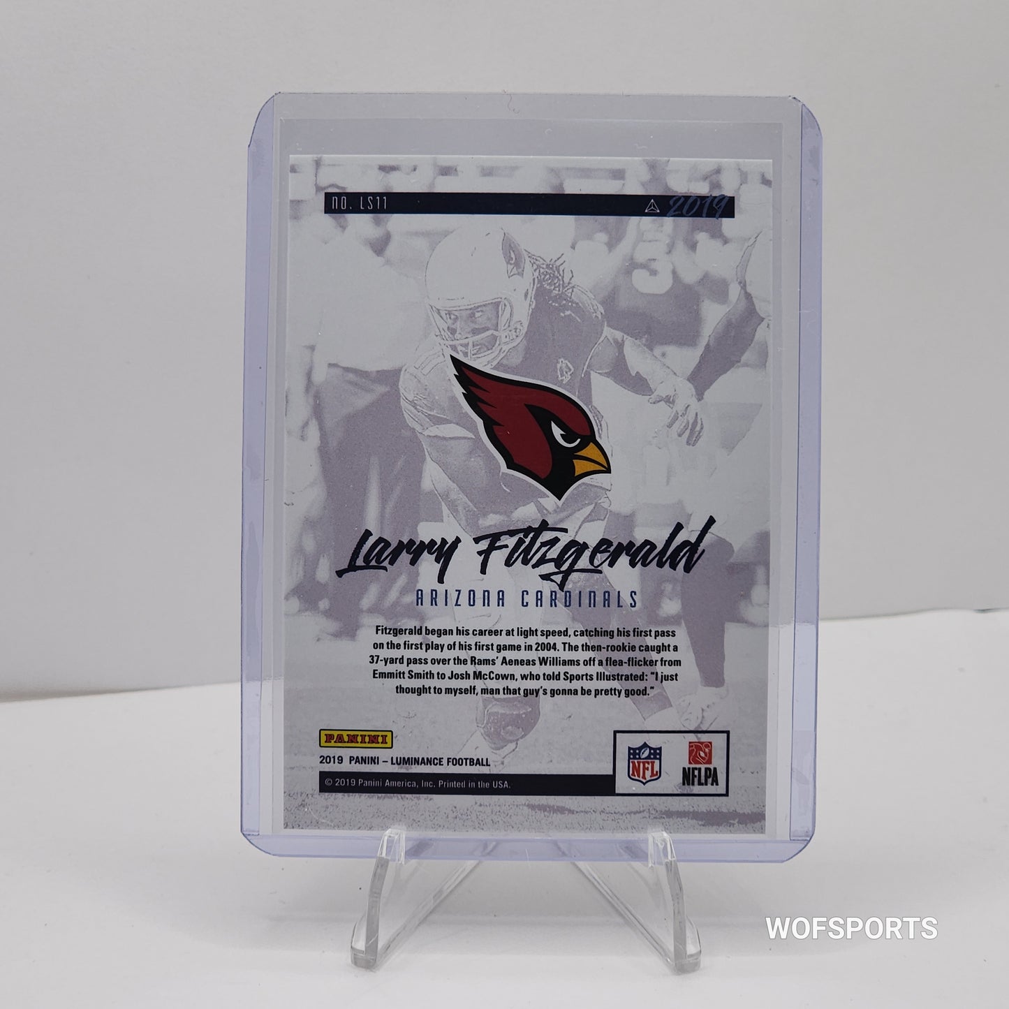 2019 Panini Luminance Lightspeed Orange 36/100 Larry Fitzgerald #LS11