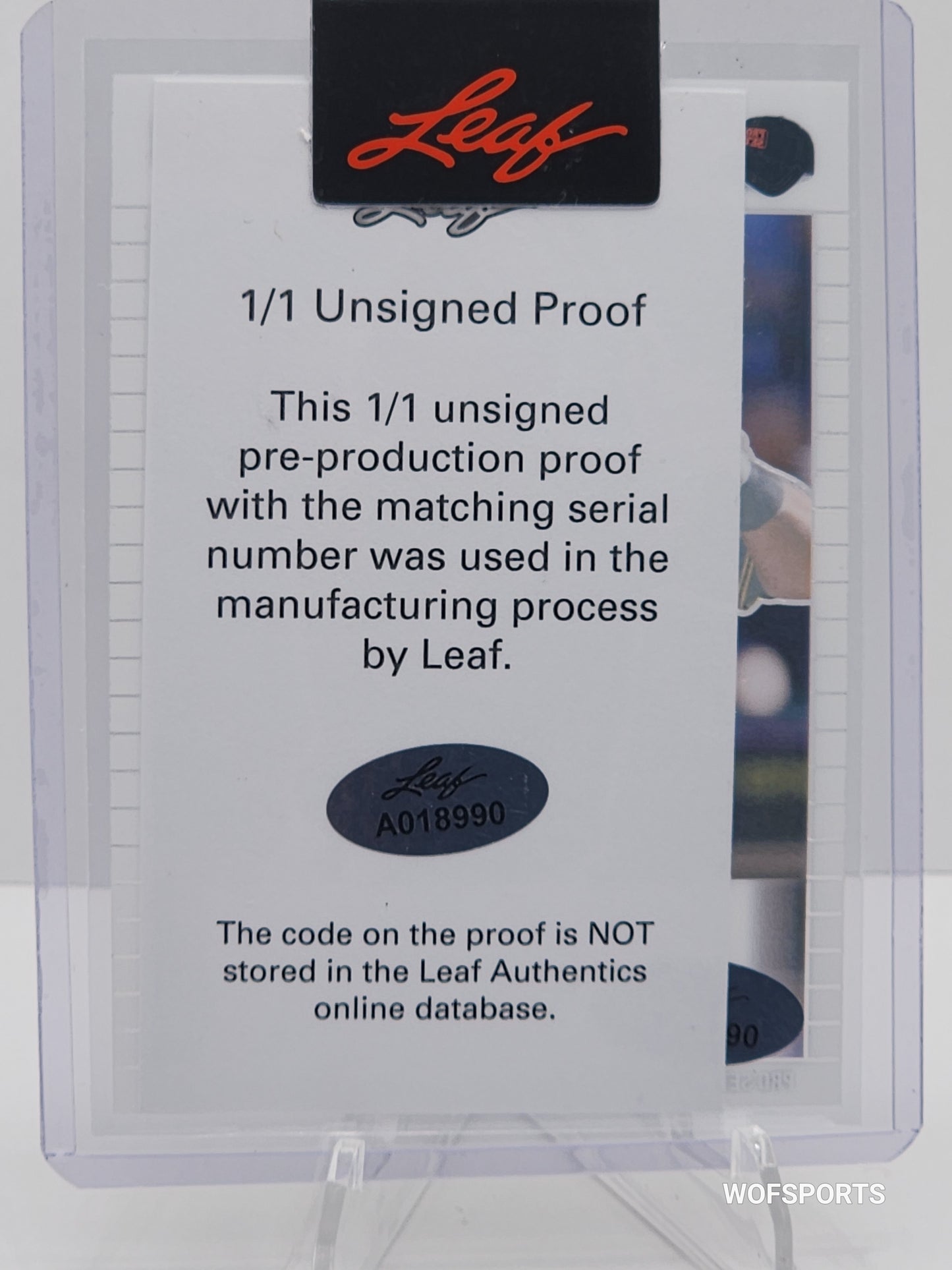 2021 Leaf Pre-Production Proof 1/1 Nick Gonzales Pittsburgh Pirates