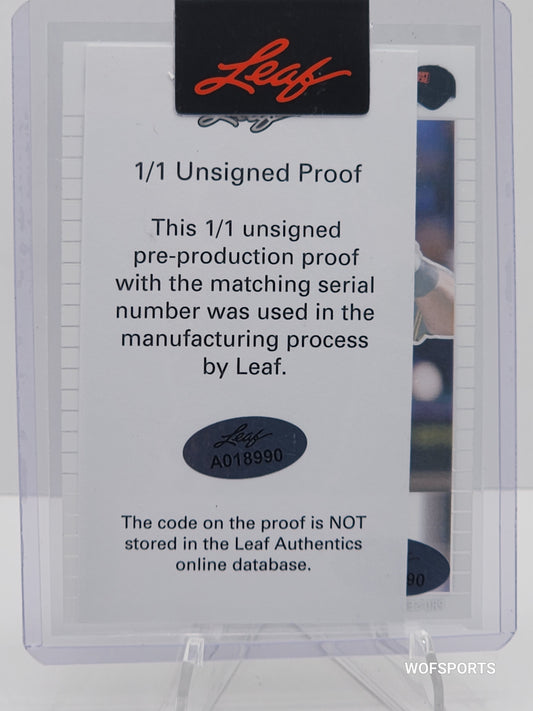 2021 Leaf Pre-Production Proof 1/1 Nick Gonzales Pittsburgh Pirates