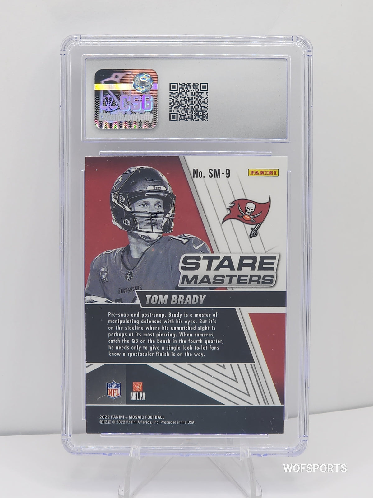 2022 Panini Mosaic Tom Brady Stare Master #SM-9 Tampa Bay Buccaneers CSG 10 Gem Mint