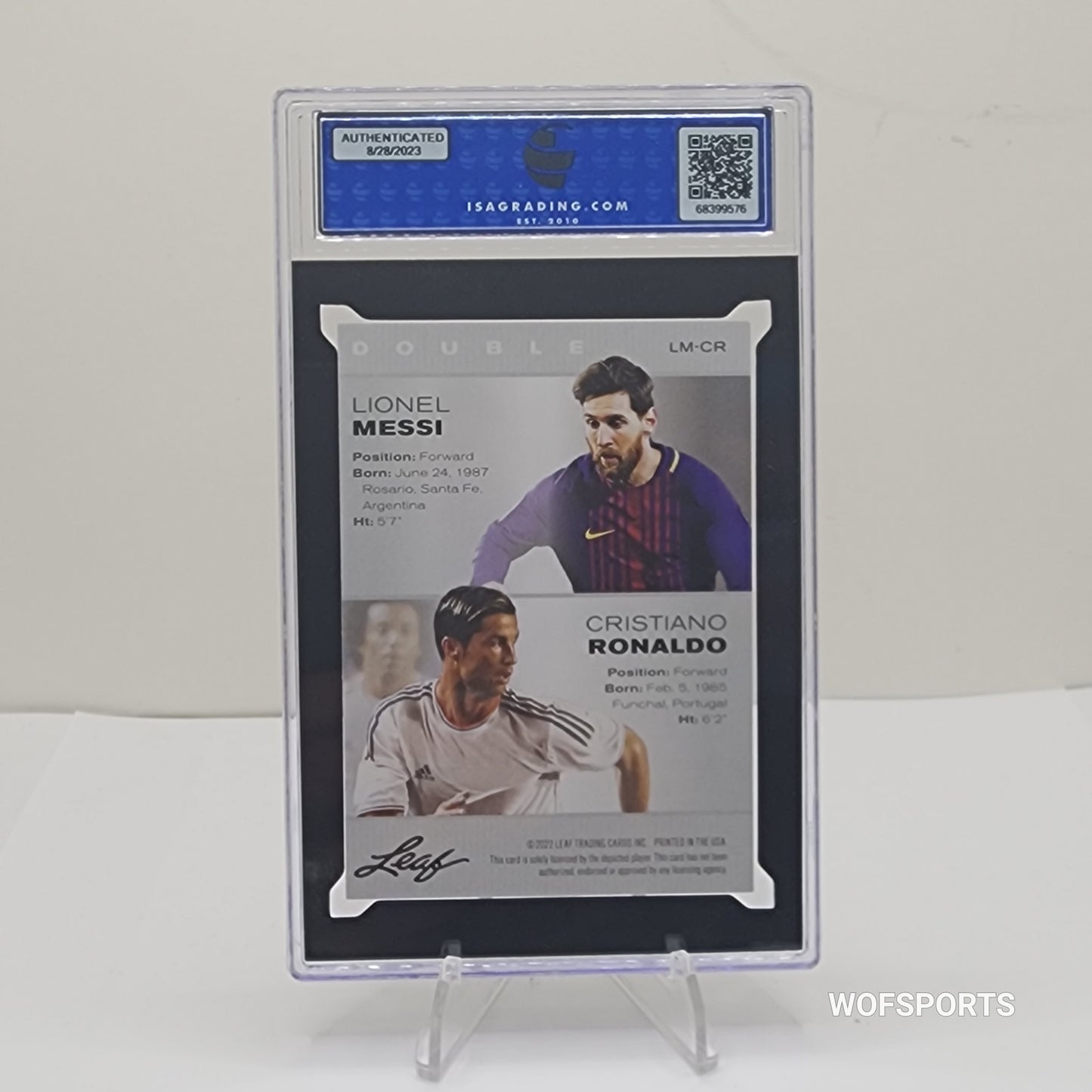 2022 Leaf Legends #LM-CR Messi / C. Ronaldo Exclusive Edition ISA 10 Gem Mint