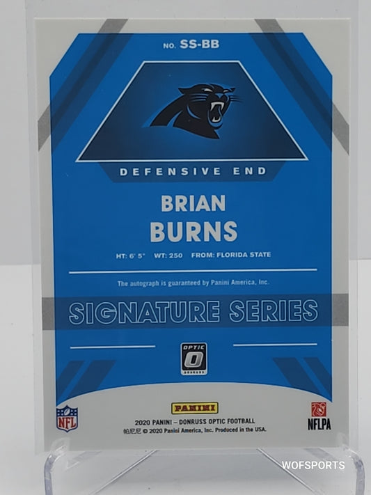 2020 Panini Donruss Optic Signature Series Brian Burns Auto #SS-BB