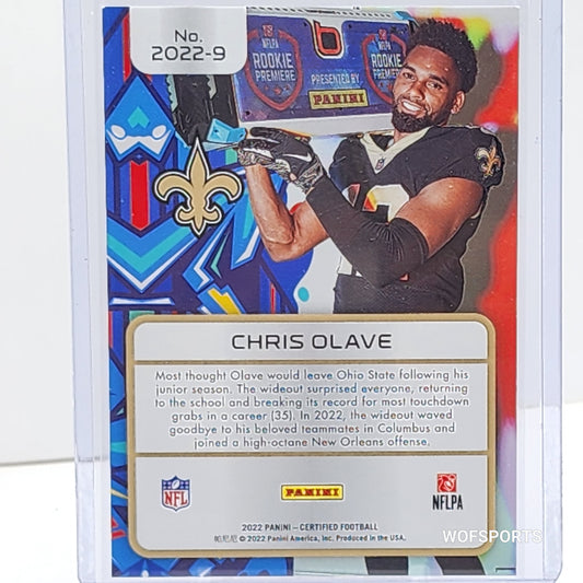 2022 Panini Certified Mirror Orange #2022-9 Chris Olave 49/149 (RC)