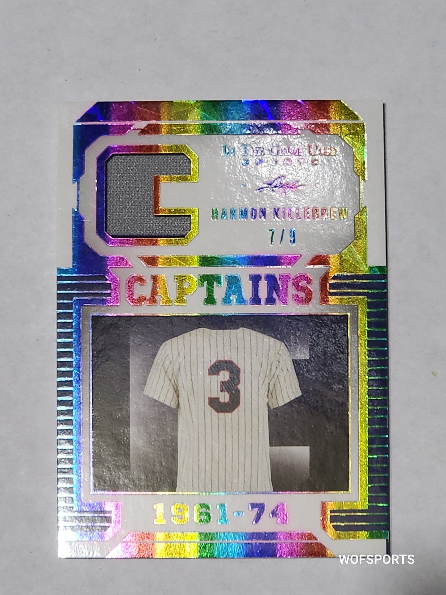 2022 Leaf In The Game Used Sports Captains Harmon Killebrew Game Used Patch #C-13 #/9