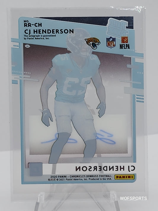 2020 Panini Chronicles Clearly Donruss Rookie CJ Henderson Auto 15/25 Jaguars #RR-CH