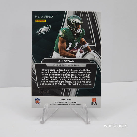 A.J Brown #WVE-20 - 2022 Panini Prizm Spectra Wavelength Meta Prizm 8/25 Eagles