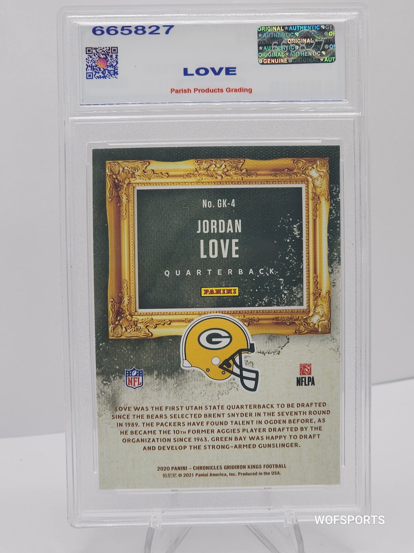 2020 Panini Chronicles Jordan Love Rookie #GK-4 Green Bay Packers Parish 10 GEM Mint