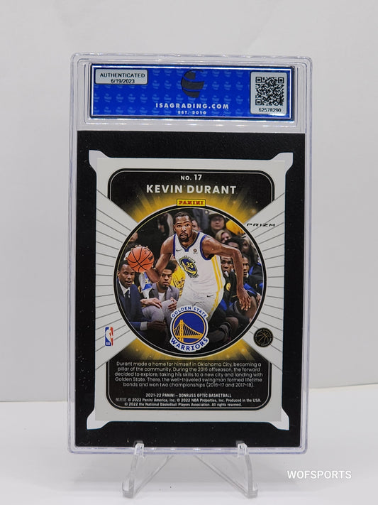 2021 Panini Donruss Optic Winner Stays Purple Kevin Durant #17 ISA 9 MT