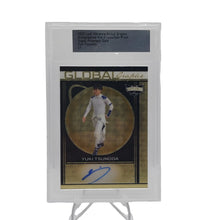 تحميل الصورة إلى عارض المعرض، 2023 Leaf Vibrance Global Graphs Auto Pre Production Proof Super Prismatic Gold Yuki Tsunoda 1/1