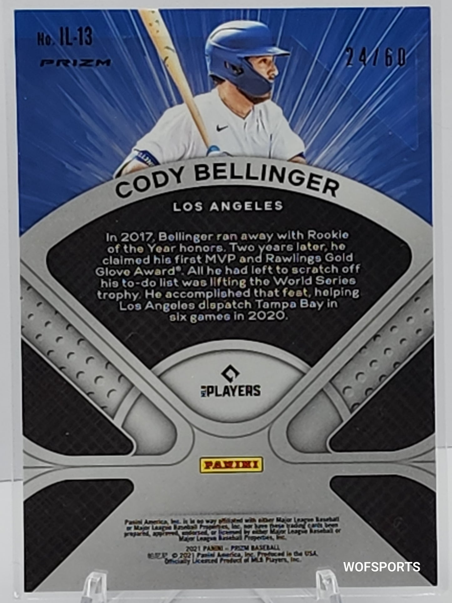2021 Panini Prizm Illumination Blue Wave Prizm 26/60 Cody Bellinger #IL-13