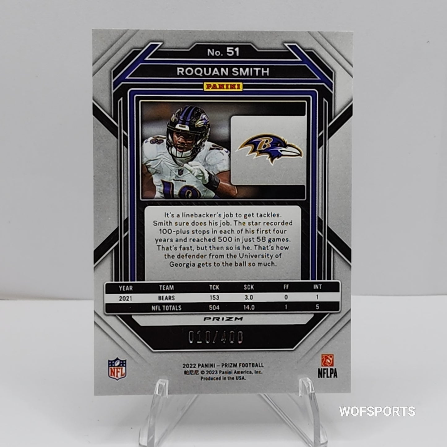 2022 Prizm Pandora Roquan Smith #51 /400