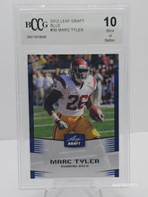 将图片加载到图库查看器,2012 Leaf Draft Blue Marc Tyler #30 Rookie RC RATED 10 BCCG