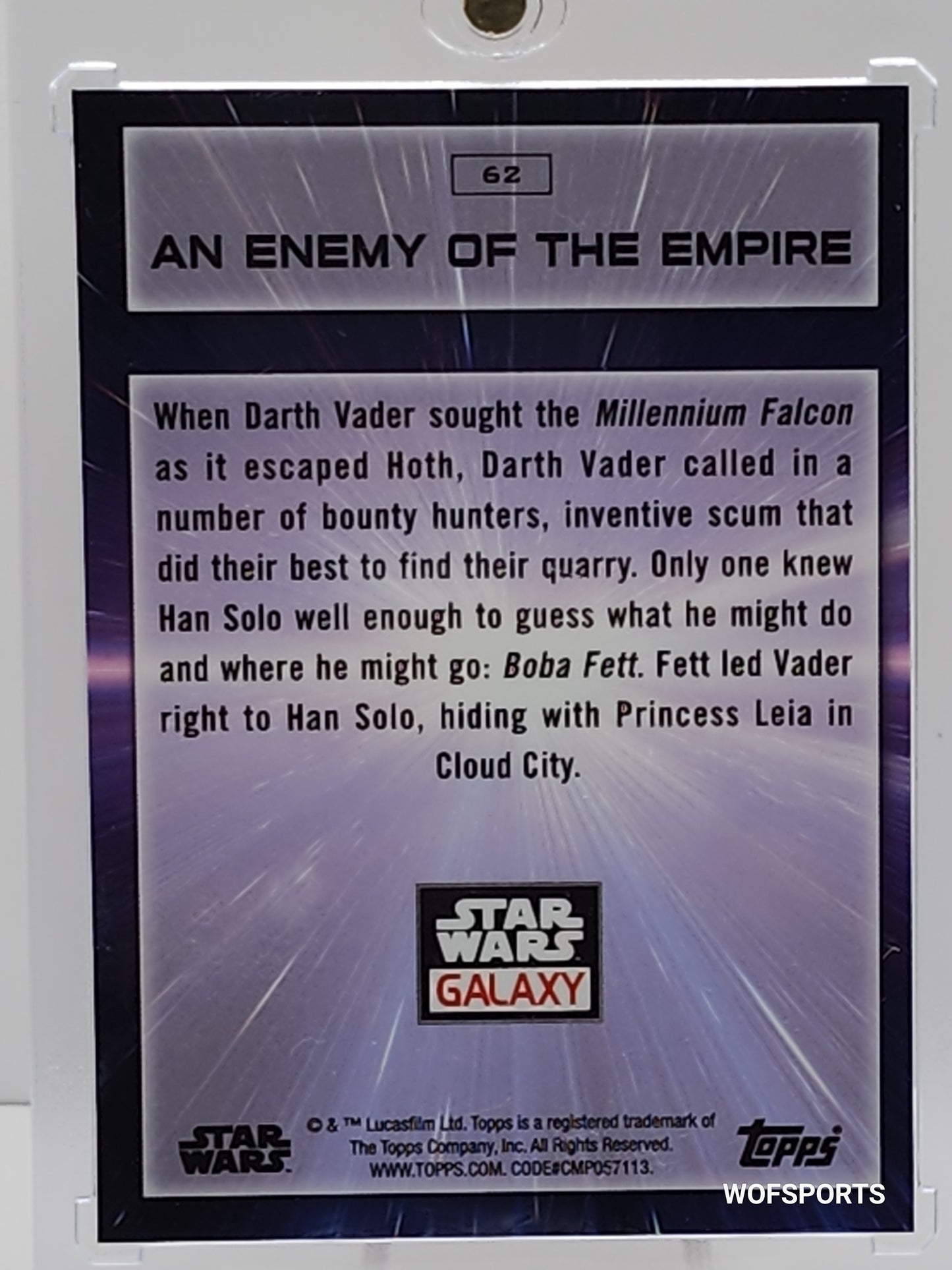 2022 Topps Chrome Star Wars Galaxy #62 - An Enemy of the Empire