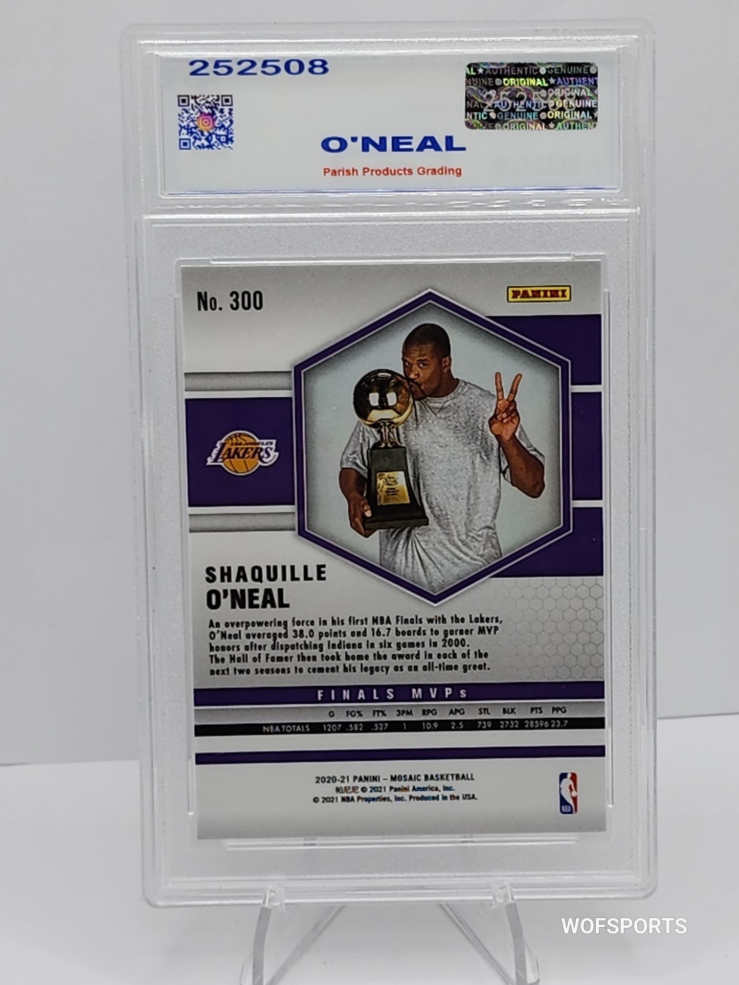 2020 Panini Mosaic Silver Prizm Shaquille O'Neal #300 Parish 8 NM-MT Los Angeles Lakers