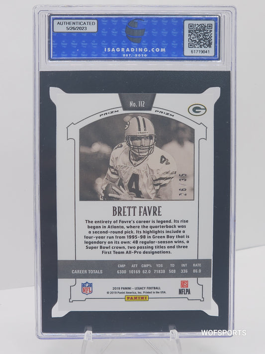2019 Panini Legacy Premium Edition Bronze 26/35 Brett Favre #112 Green Bay Packers