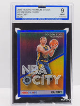将图片加载到图库查看器,STEPHEN CURRY 2019/20 HOOPS PREMIUM STOCK #2 NBA CITY Blue ISA 9 Mint