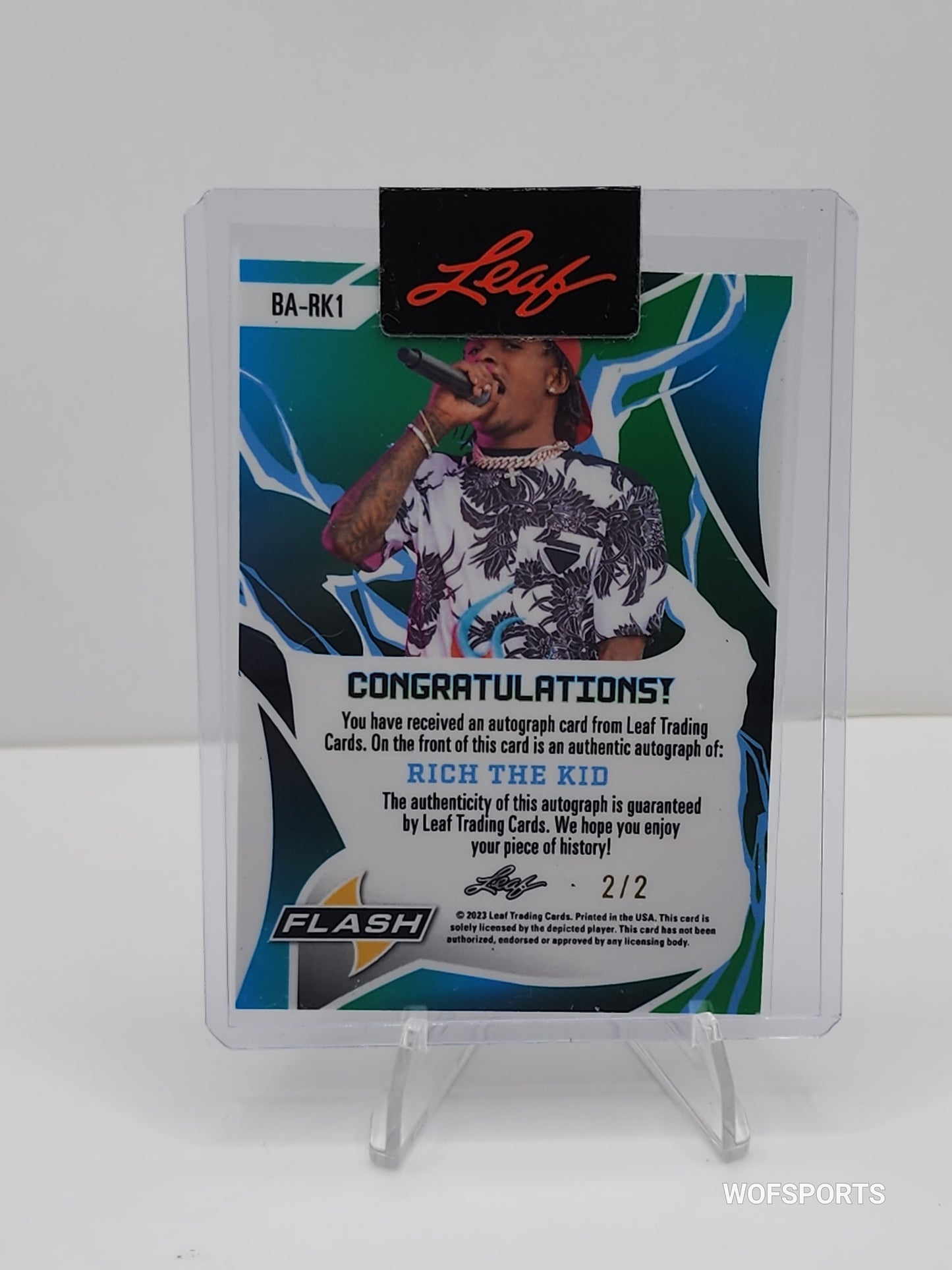 Leaf Flash Auto 2/2 Rich The Kid #BA-RK1