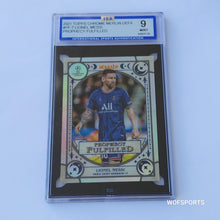 تحميل الصورة إلى عارض المعرض، 2021 Topps Chrome Merlin UEFA Prophecy Fulfilled Lionel Messi #PF-7 ISA 9 Mint