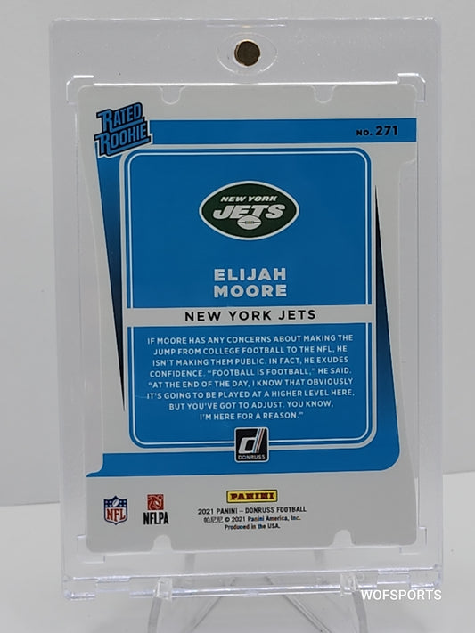 2020 Donruss Optic Elijah Moore #271 Press Proof Rated Rookie 70/75 Jets